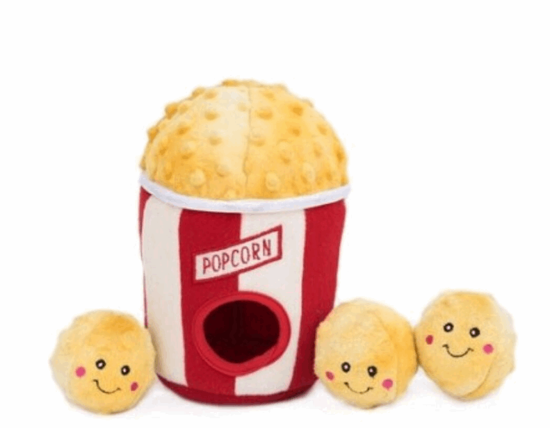 Jouet d'Occupation pour Chien Seau Popcorn - Stimulation Mentale et Amusement